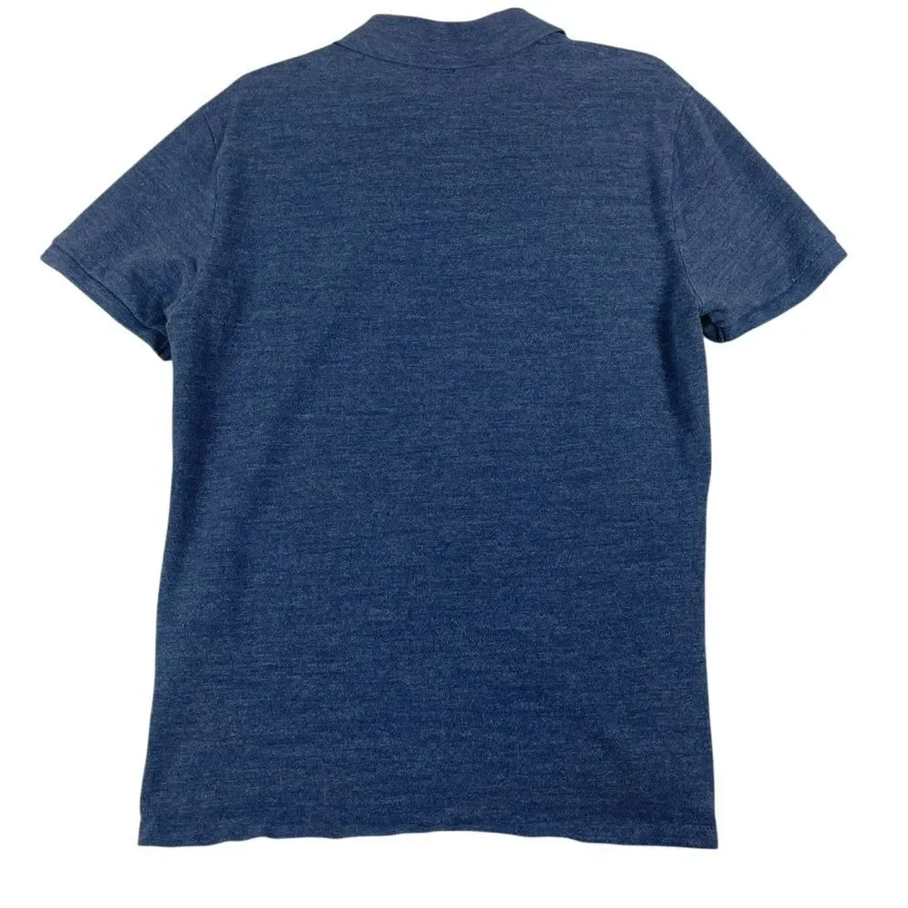 Men's Polo Ralph Lauren‎ 100% Cotton Blue Heather Polo Slim Fit XL 0302
